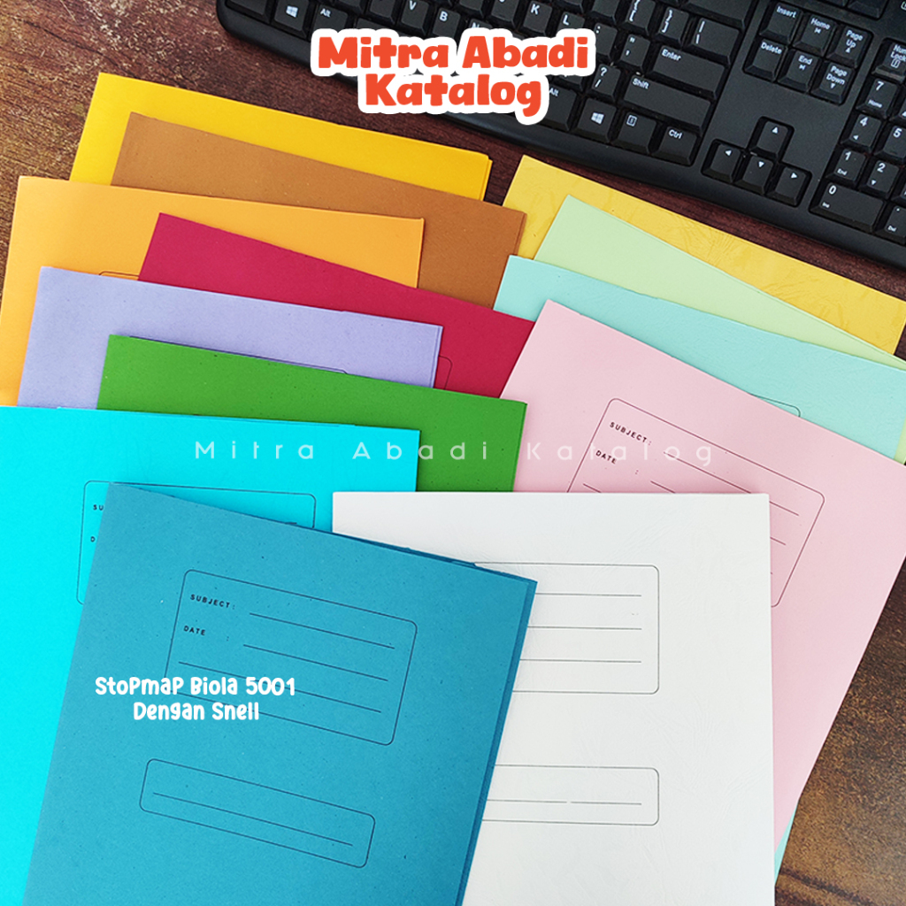 

(10 PCS) STOPMAP BIOLA 5001 DENGAN SNELL / 1 pack isi 10 pc map stofmap folio kertas warna hijau biru merah ungu kuning pink coklat pastel organizer dokumen atk kantor alat tulis sekolah kampus murah / mitra abadi katalog jogja