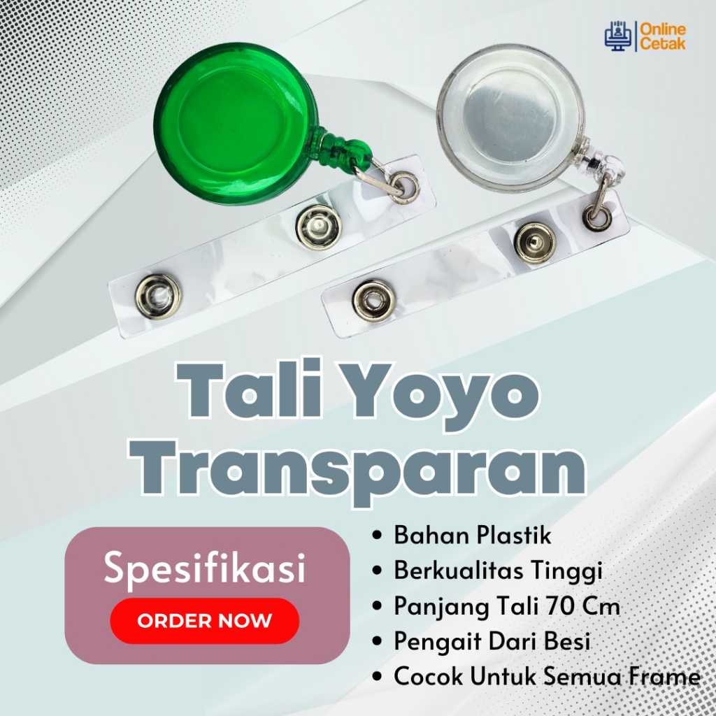 

YOYO TRANSPARAN Tali Id Card Gantungan Id Card Hang Tag Name Tag