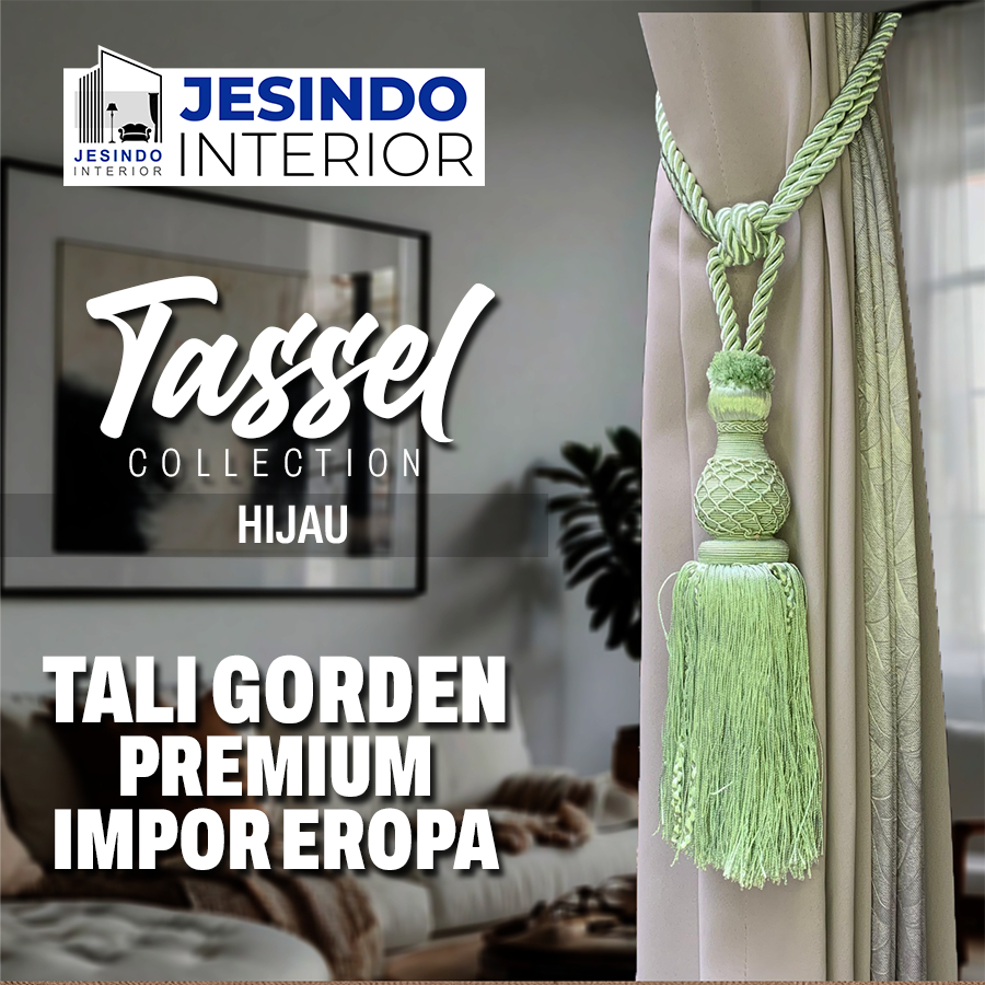 Tali Ikatan Gorden, Gordyn Tasse hijau collection  Mewah Import Eropa