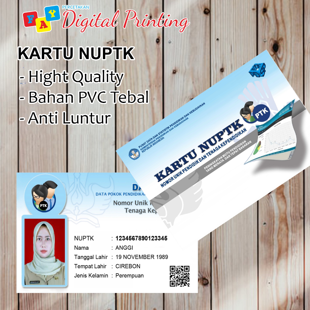 

CETAK KARTU PVC NUPTK BAHAN TEBAL