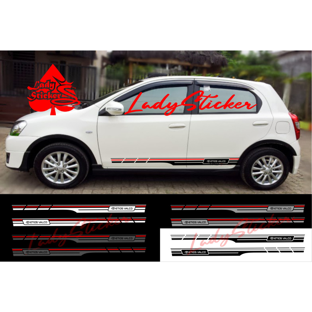 Sticker stiker mobil etios valco cutting sticker mobil toyota etios valco