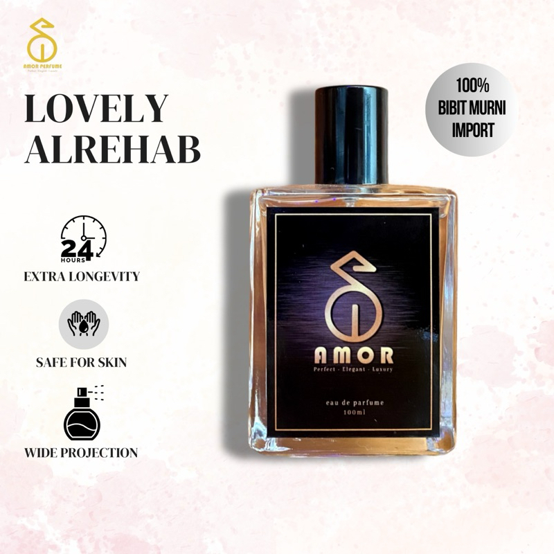 Lovely Alrehab - Amor Parfum - Parfum Cewe Tahan lama - Parfum Wanita Tahan Lama