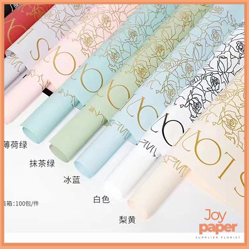 

20 Lembar Kertas Buket Bunga Cellophane Flower Wrapping love is love Kertas Kado Bouquet KB6165