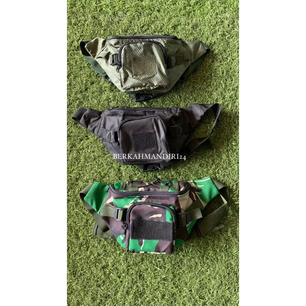 Tas Pinggang Selendang Pria TNI AD Militer Loreng Malvinas Cordura