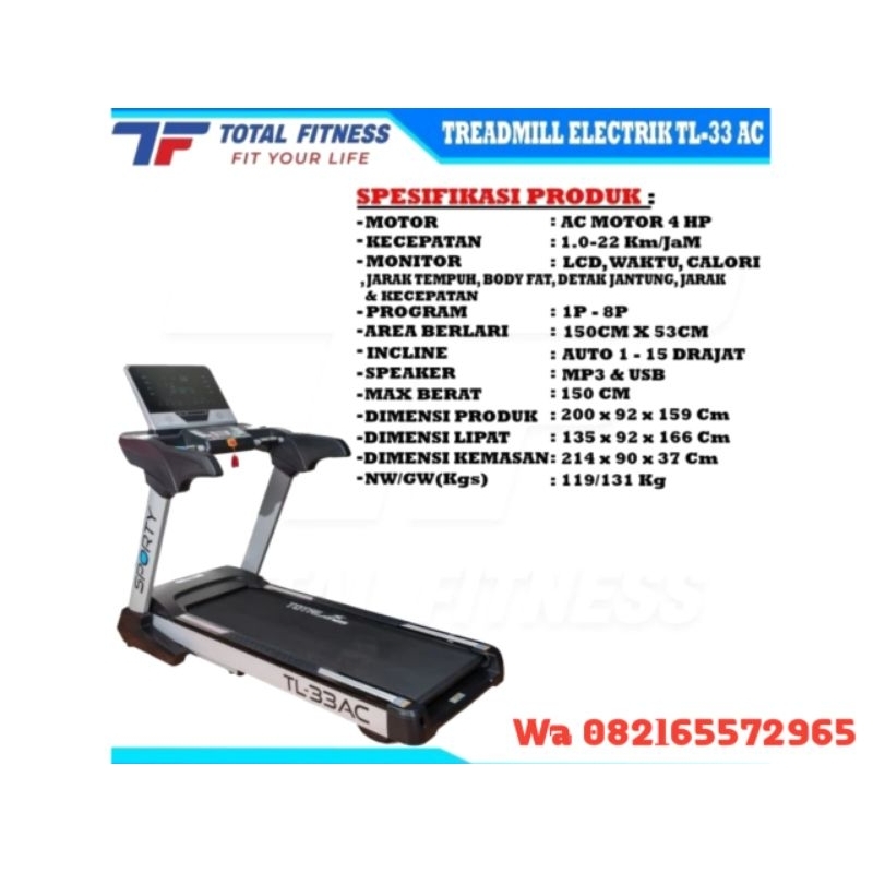 Treadmil Total TL 33 Ac