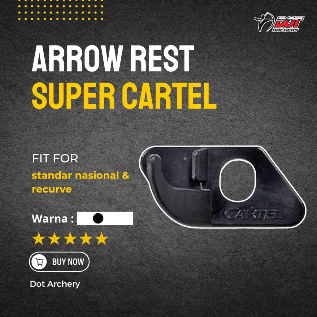 Arrow Rest Panahan | Arrow Rest Cartel Super Black | Arrow Rest Busur Recurve & Standar Bow