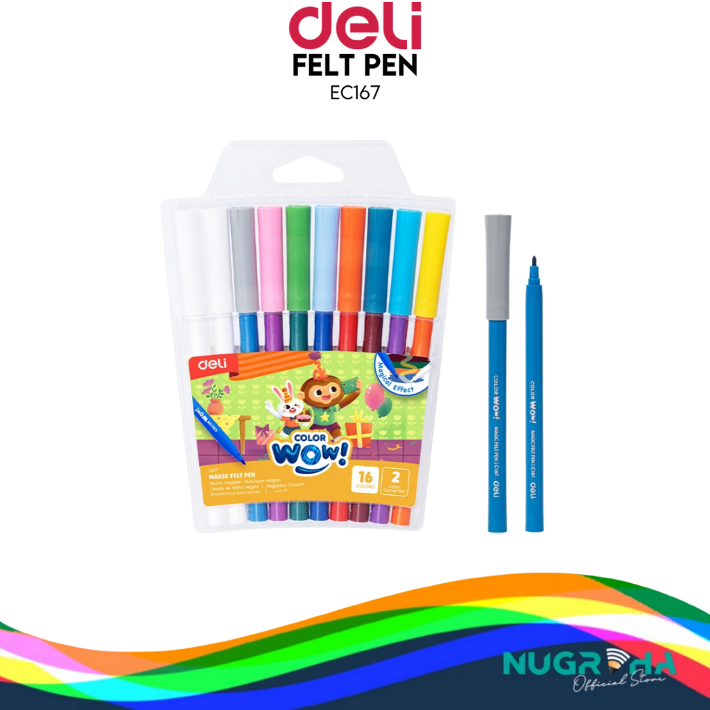 

DELI C167 WARNA MAGIC EFFECT FELT PEN PENA BALLPOINT PULPEN MEWARNAI