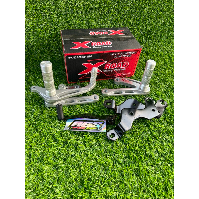 Underbune Xroad fostep ub xroad bahan alumunium tebal sudah set breket pnp motor mx king, nj mx, mx 