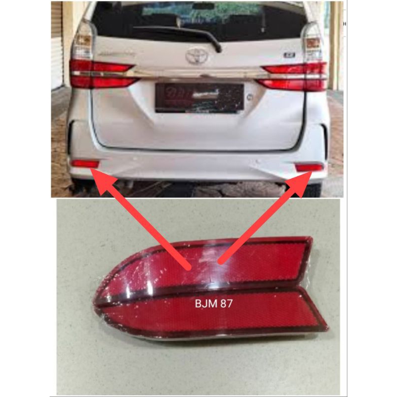 Lampu Reflektor Lampu Bumper Bemper Belakang Lampu Mata Kucing Mobil Avanza 2019 2020 2021 Type E da