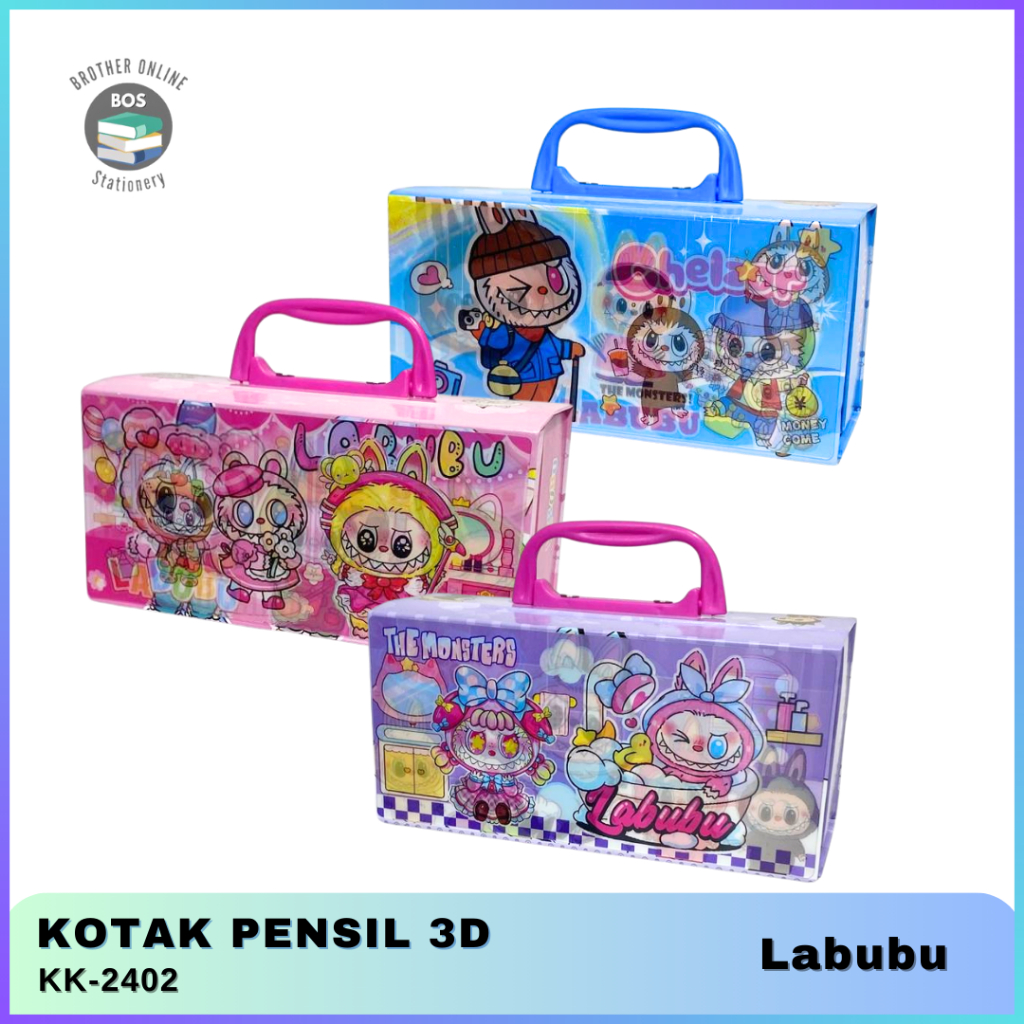 

BOS Kotak Pensil Karton 3D+Kunci Pin/Tempat Pensil/Pencil Case Locker
