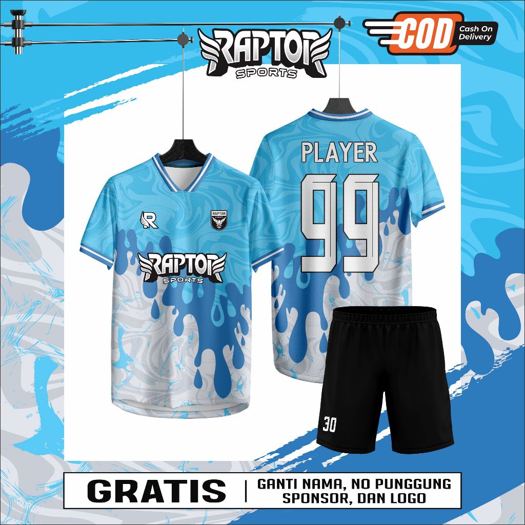 Jersey Futsal Full Printing Bebas Custom Design (BISA SATUAN)