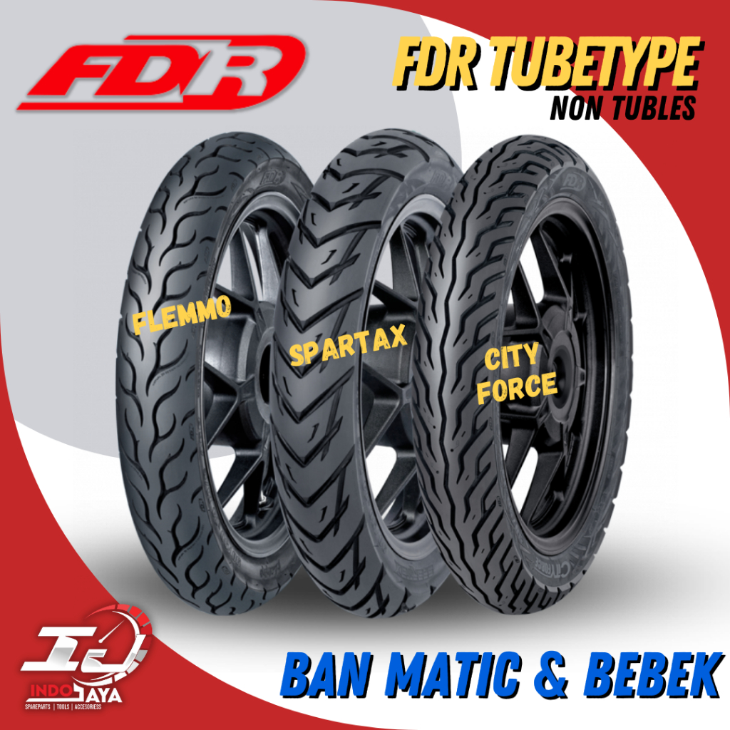 [COD] (TERMURAH) BAN TUBETYPE FDR LENGKAP (70/90 - 80/90 - 90/90 - 90/80 - 60/90) FLEMMO / SPARTAX /