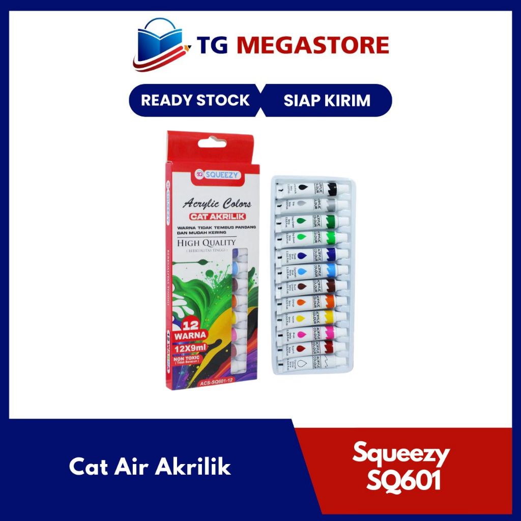 

Squeezy Cat Air Akrilik 12 Warna ACS-SQ601