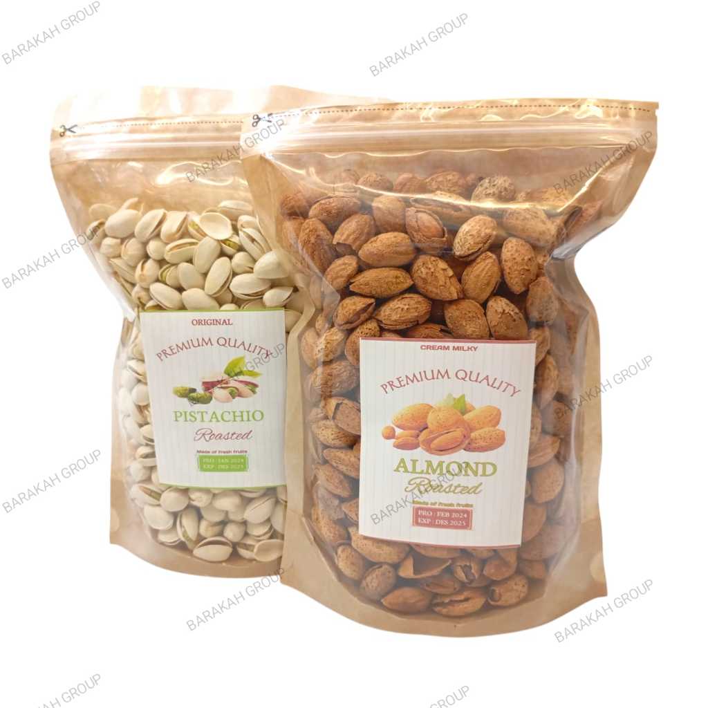 

Kacang Fustuk Pistachio Premium 1Kg Khas Arab Pistacio Panggang