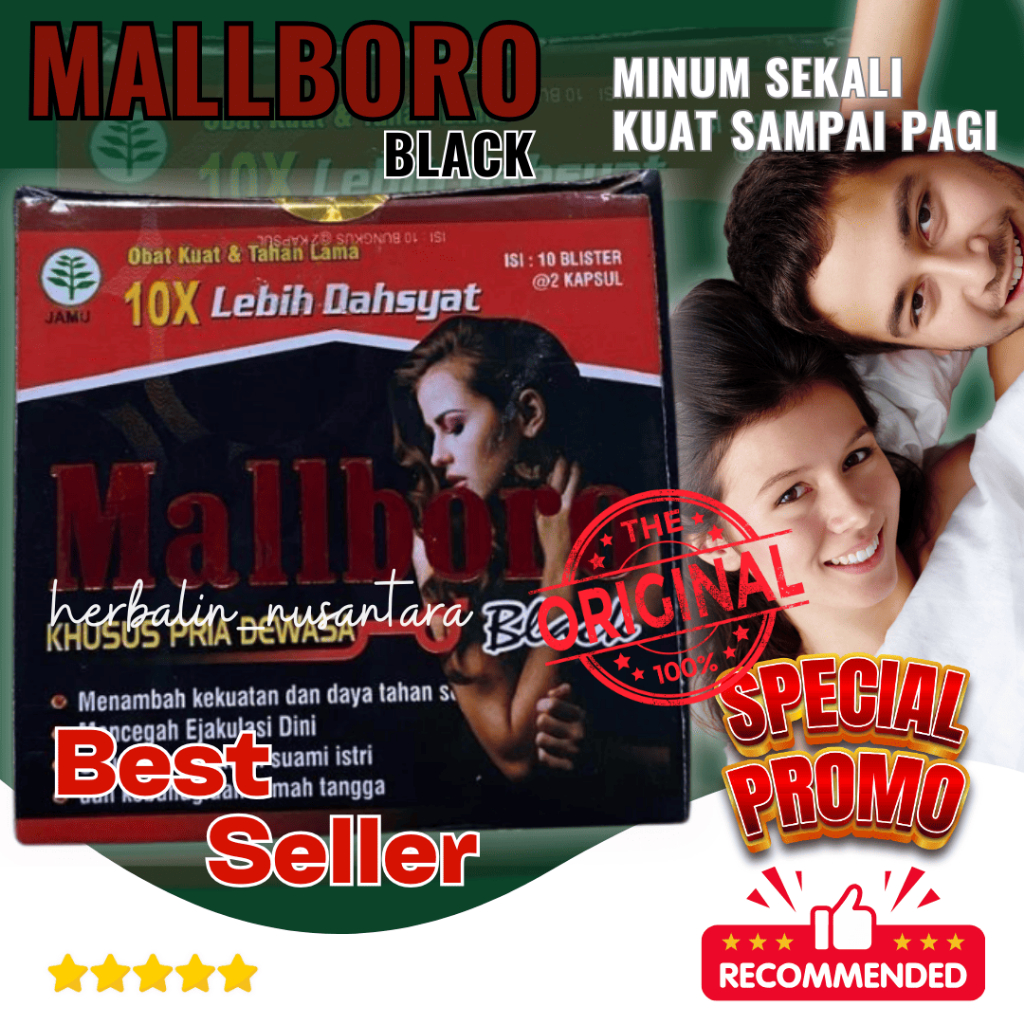 Kapsul Mallboro Original Stamina Pria Tahan Lama Isi 10 Blister Lelaki Perkasa