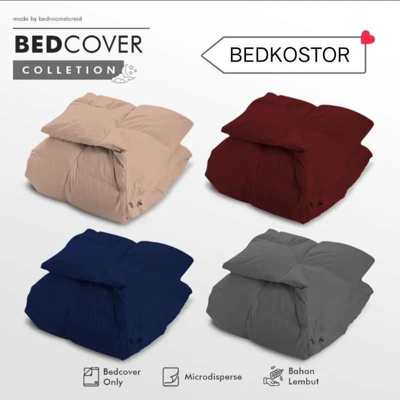 Bedcover polos double plain ful dakron