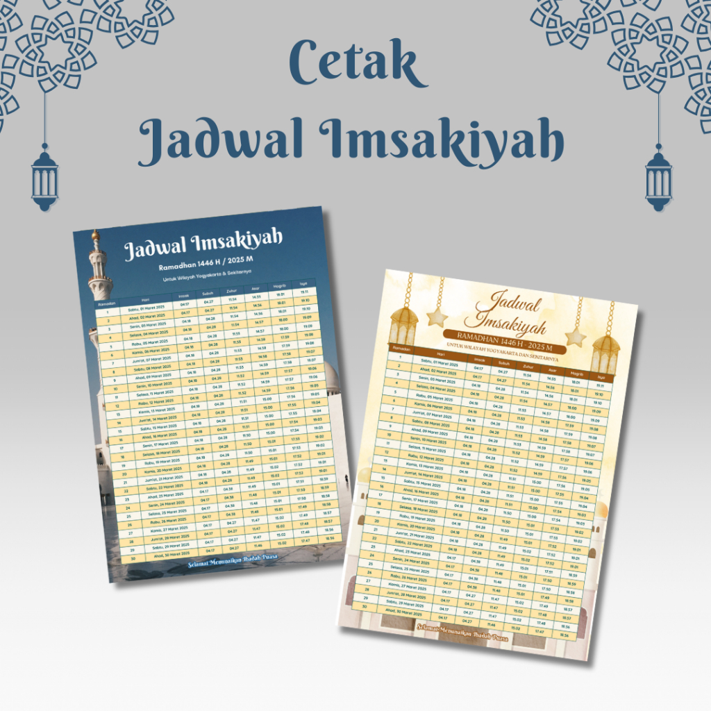 

(A4) CETAK JADWAL IMSAKIYAH - RAMADHAN 1446 H/ 2025 M JADWAL IMSYAK CUSTOM
