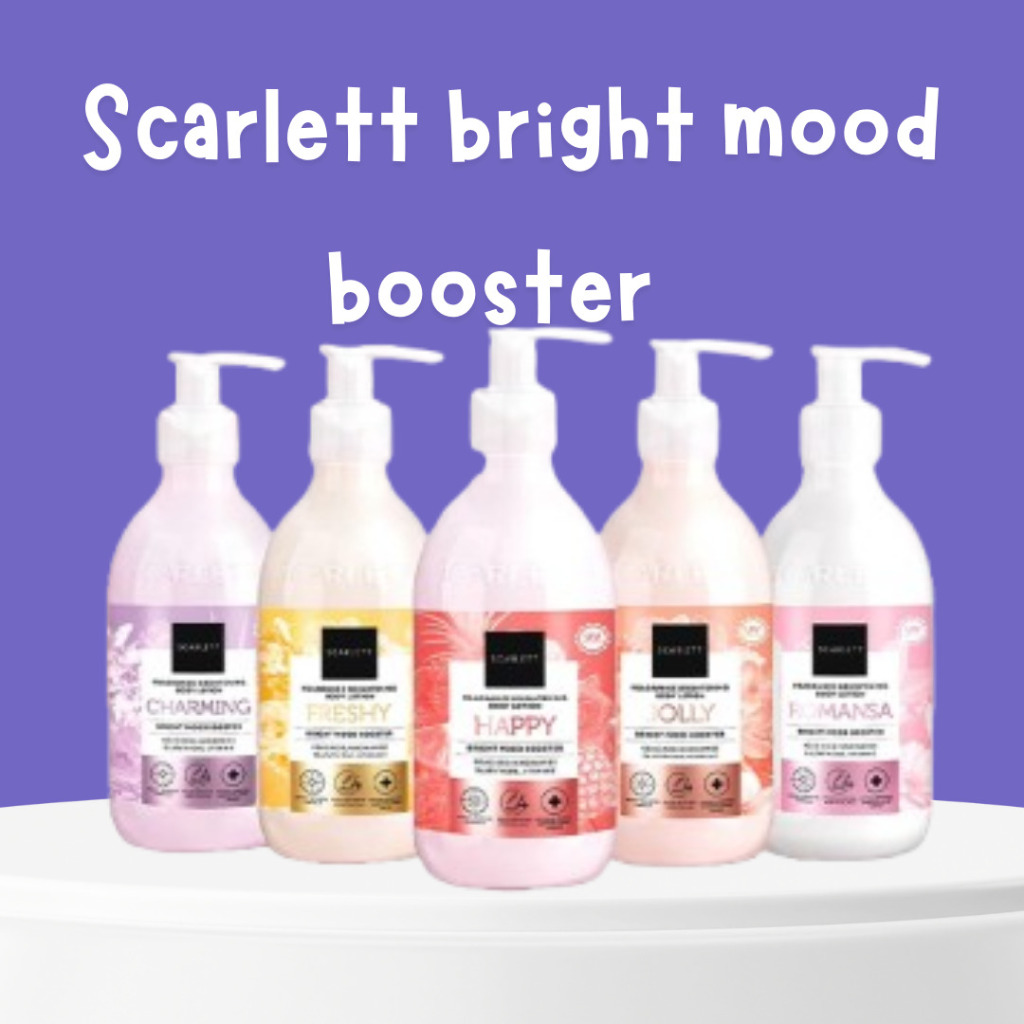 SCARLETT WHITENING BODY LOTION MOOD BOOSTER PEMUTIH KULIT BPOM/ LOTION SCARLETT PEMUTIH TUBUH NEW