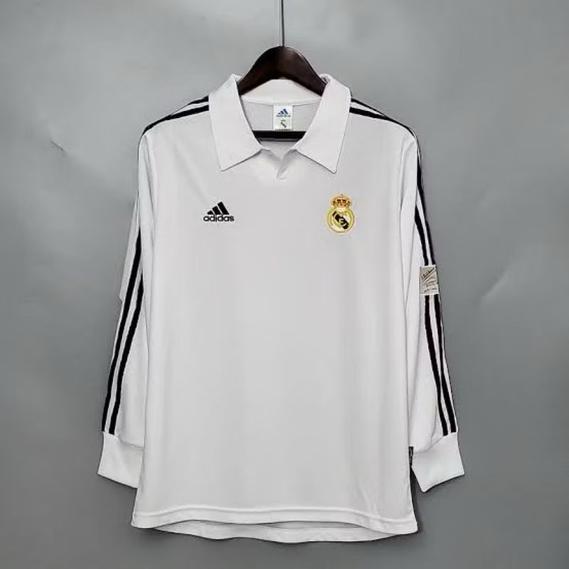 (LONG SLEEVE) JERSEY RETRO MADRID HOME 2002 LS GRADE ORI
