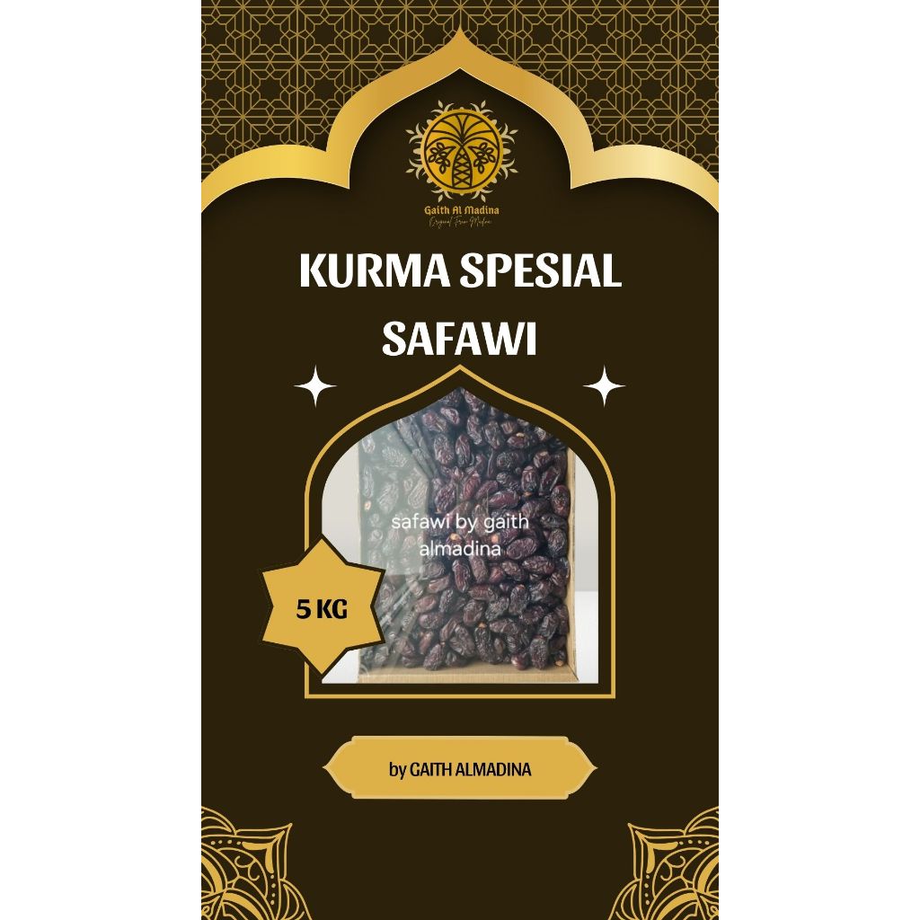 

Gaith Almadina Kurma Safawi 5Kg Premium High Quality Asli Madina