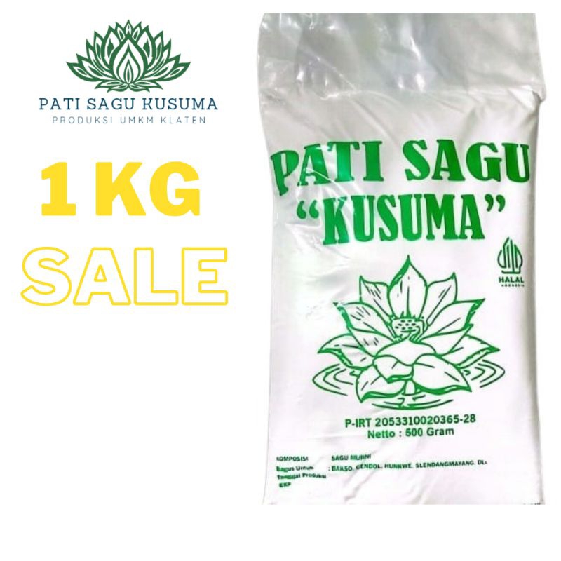 

Sagu Aren Murni 1KG Merk Kusuma