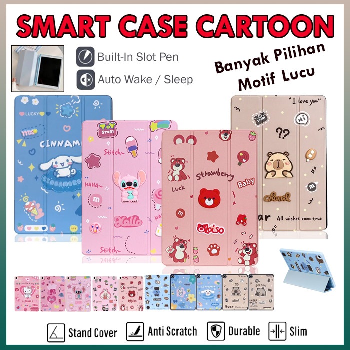 Samsung Galaxy Tab A9 A9+ Plus A8 10.5 A7 Lite A 8.0 S6 Lite S9 S9 FE Flipcase Motif 3D Kid Cover An