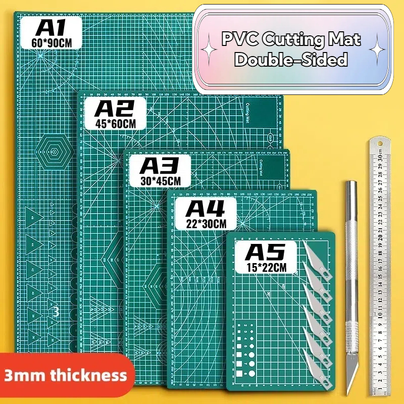 

A1/A2/A3/A4 ukuran Alas potong kertas /cutting mat / ketebalan 3lapisan 5 lapisan pvc board