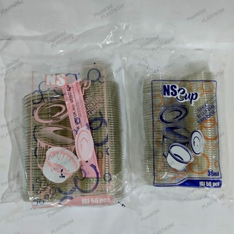 Mika Saus NS/Cup sambal Mika NS/cup puding Mika/Mika Sauce cup NS ,35ml,100ml/Wadah saos