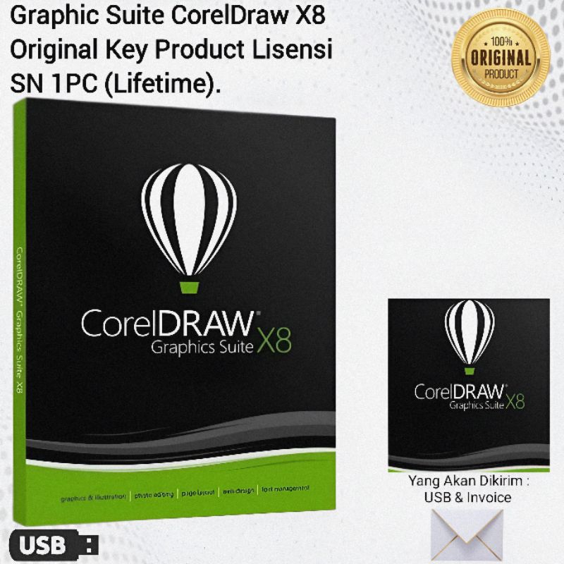 CorelDraw X8 Original SN Product Lisensi (Lifetime).