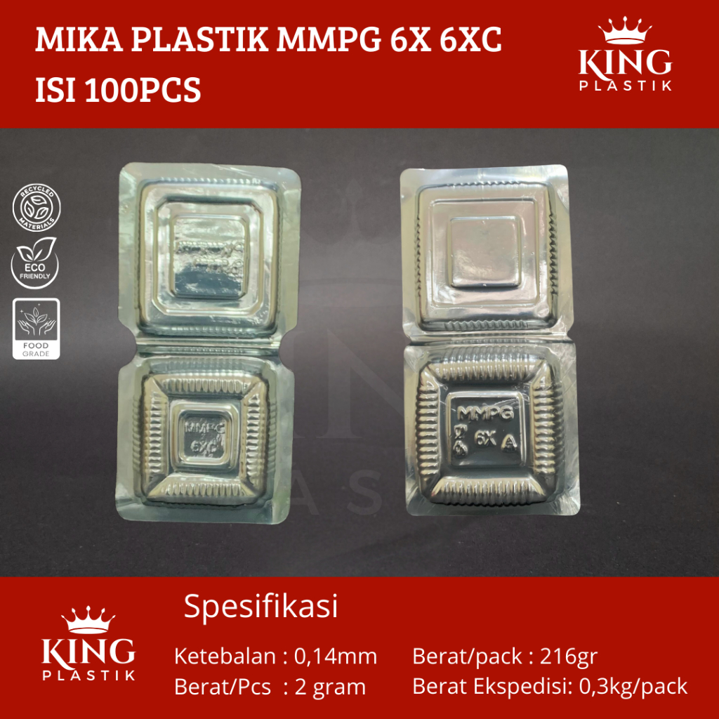 Mika Plastik MMPG 6xc | Mika Kue Makanan Uk  6XC @100pcs