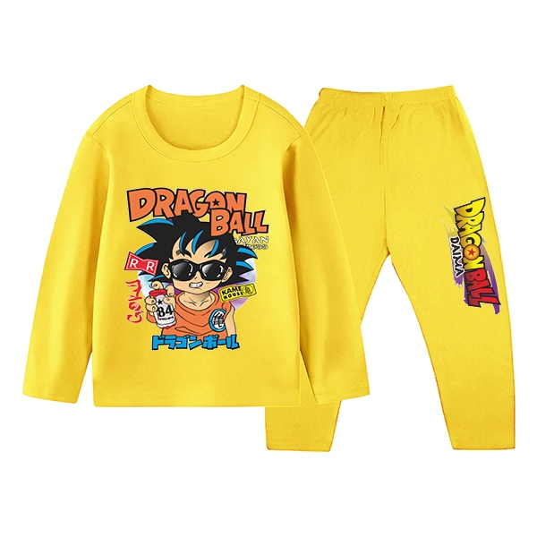 Piyama Baju Tidur Anak Gambar Dragon Ball Son Goku Kaos Dan Celana Panjang Ukuran S Sampai XXL