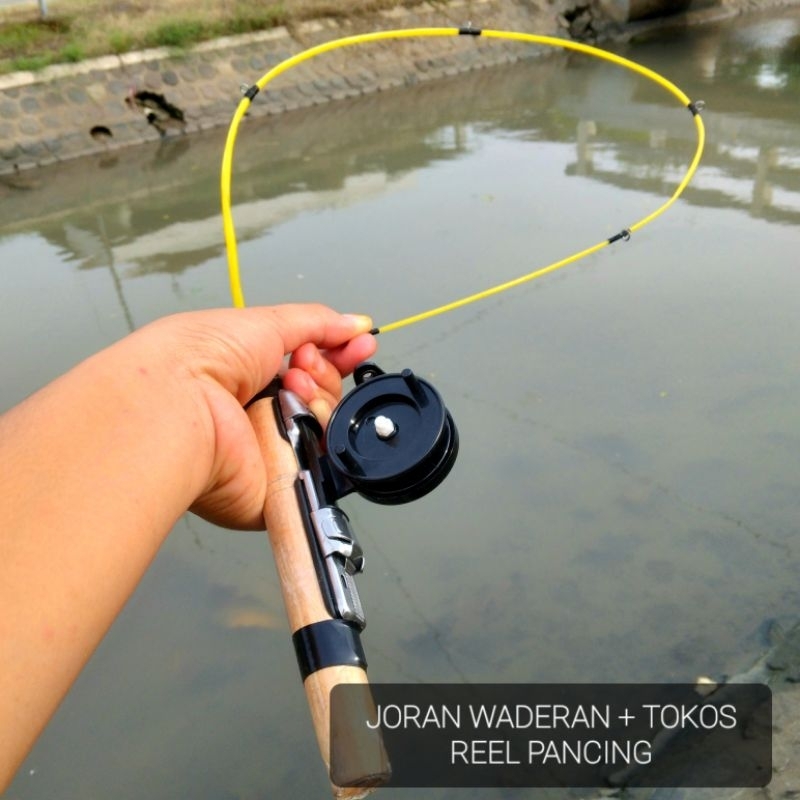 Ecer Joran pancing lengkap SET Murah 120cm semi telescopic