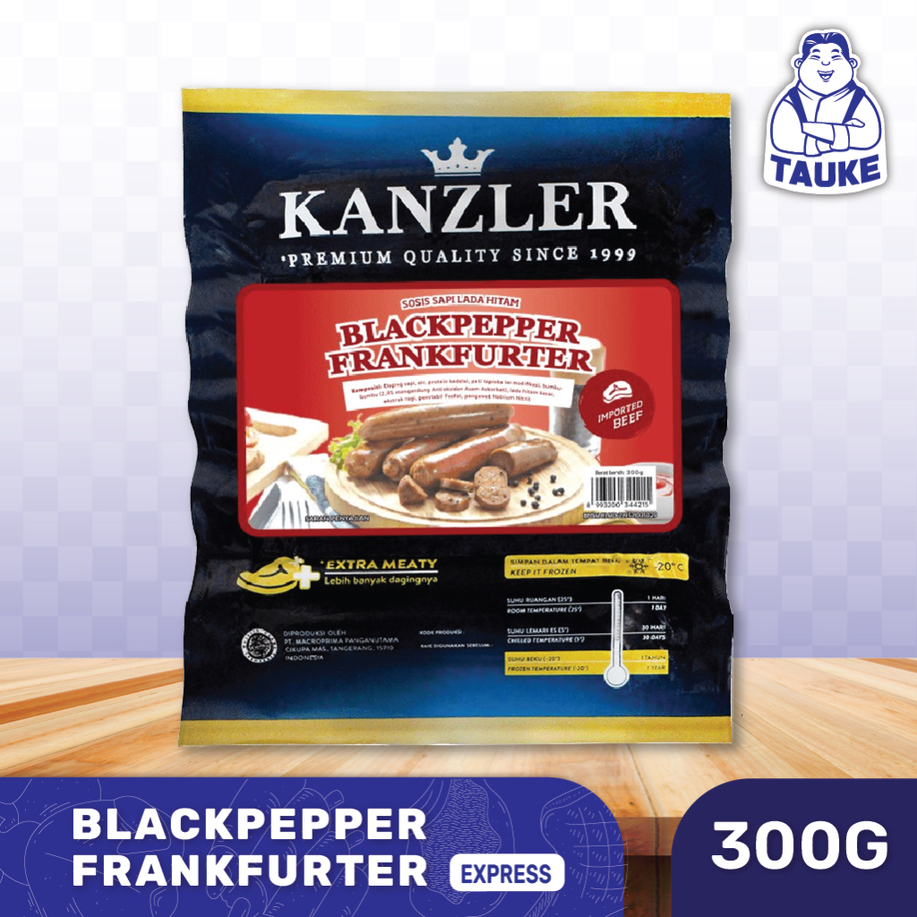 

Kanzler Sosis Black Pepper Frankfurter 300gr