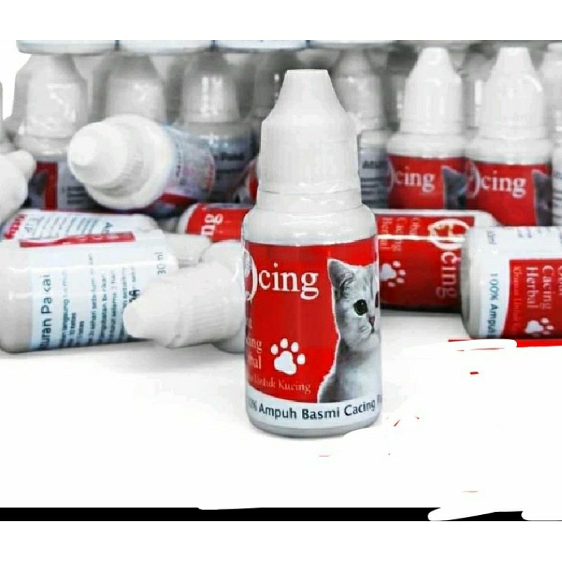 obat cacing herbal 30 ml obat kucing sakit cacingan kurus lesu