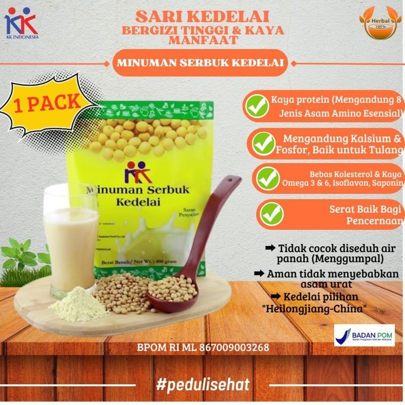 

Minuman Serbuk Susu Kedelai "Soya Bean 1 Pack" Bergizi Tinggi & Kaya Manfaat