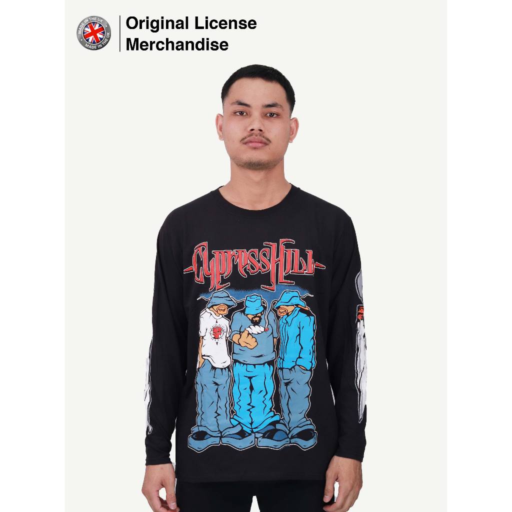 Kaos Baju Tshirt Panjang Long Sleeve Pria Band CYPRESS HILL Blunted Longsleeve