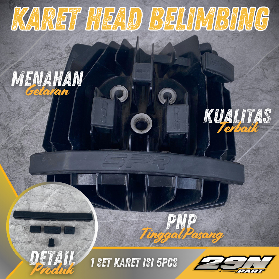 Karet Peredam Blok Head Belimbing Nanas YZ125 DT100 LOKAL PARTS Model Bulat Kotak