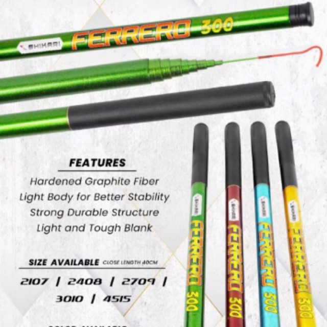 Joran tegek Shikari Ferrero graphite fiber