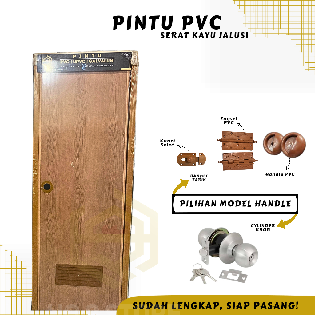 PINTU KAMAR MANDI/PVC MOTIF KAYU MURAH BERKUALITAS