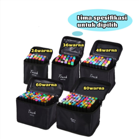

AOYNG Spidol Warna Warni 1 Set Sketch Marker 2 Tip Touch Marker 48/60/80 Warna