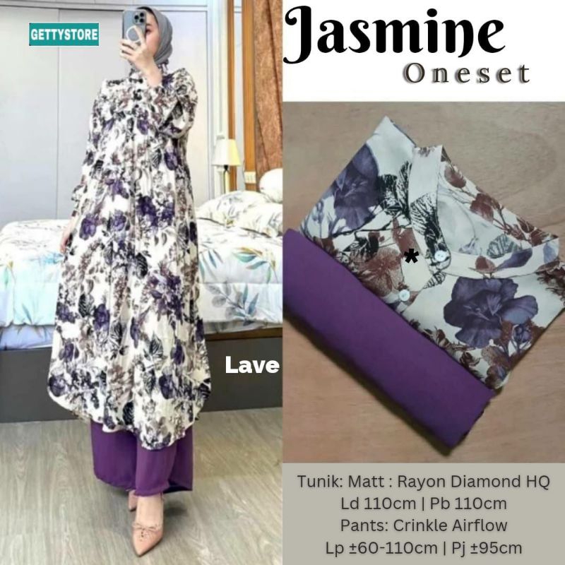 OneSet Jasmine Premium Setelan Baju Tunik Celana