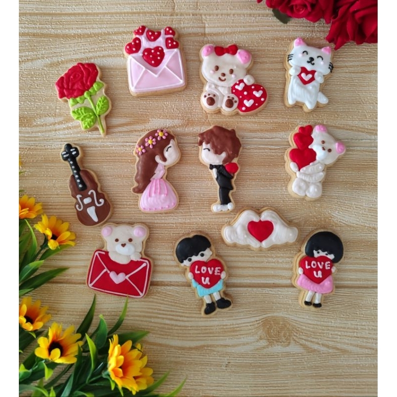 

Cookies Valentine 6cm - Kukis valentine bijian besar