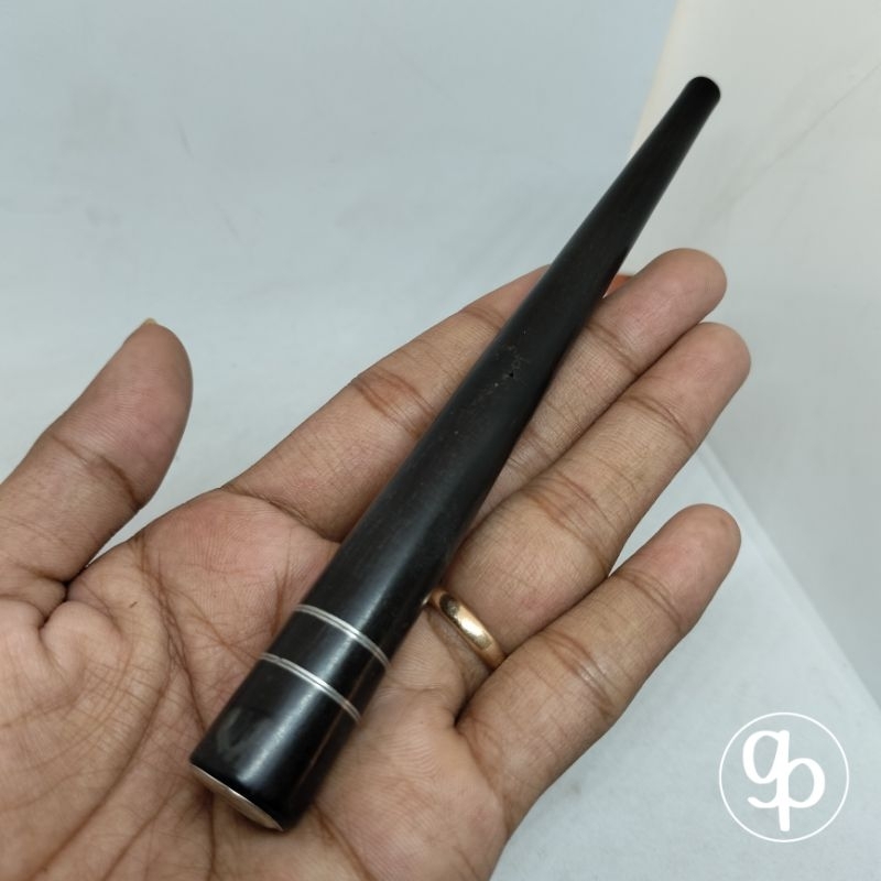 Pipa once / once cangklong / pipa rokok / padutan kayu kelor hitam variasi cincin