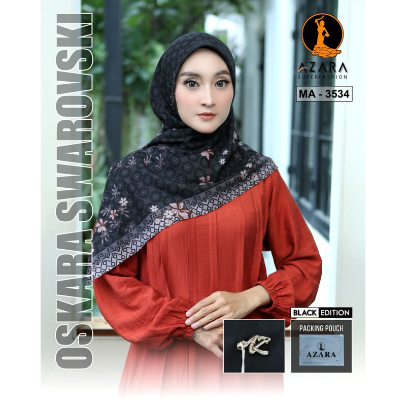 Azara Motif Pouch | segi empat motif seragam | segi empat premium | hijab hampers