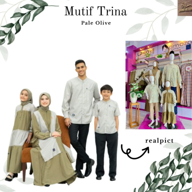 Sarimbit Mutif Trina / sarimbit mutif 2025 / sarimbit keluarga / sarimbit lebaran / gamis mutif Trin
