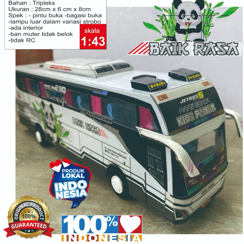 Miniatur Bis Tunggal Jaya Kids Panda
