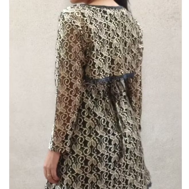 [PRELOVED] Mini Dress Hitam Cream