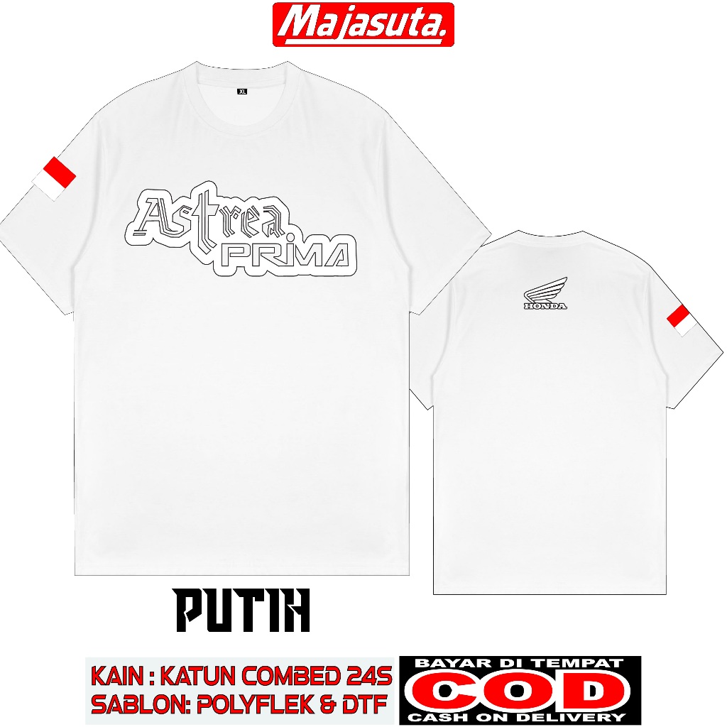BAJU KAOS HONDA ASTREA PRIMA M1 KATUN COMBED 24S TEBAL//BISA COD//KAOS KOMUNITAS//KAOS CLUB//KAOS MO