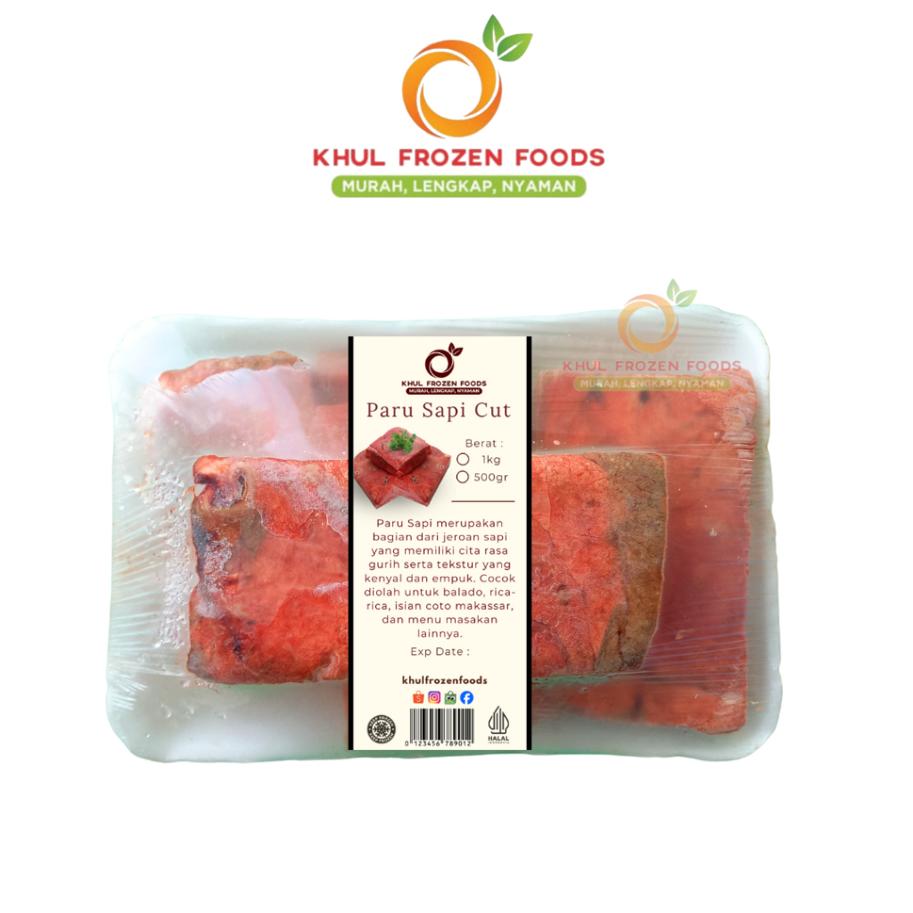 

Paru Sapi Premium 500Gr / Paru sapi frozen / Paru Mentah / Paru -paru Sapi