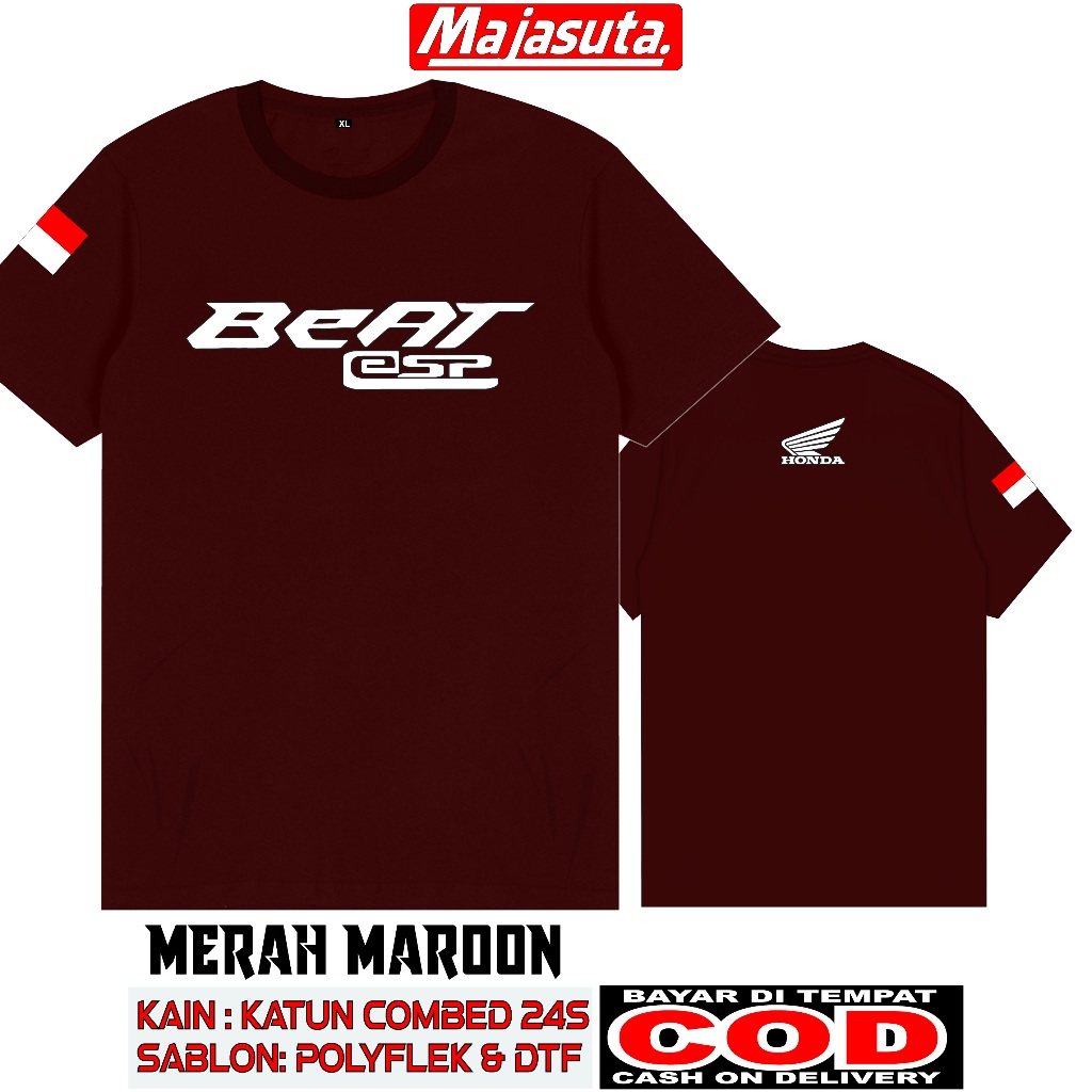 KAOS HONDA BEAT ESP M1 KATUN COMBED 24S TEBAL//BISA COD//KAOS KOMUNITAS//KAOS CLUB//KAOS MOTOR//KAOS